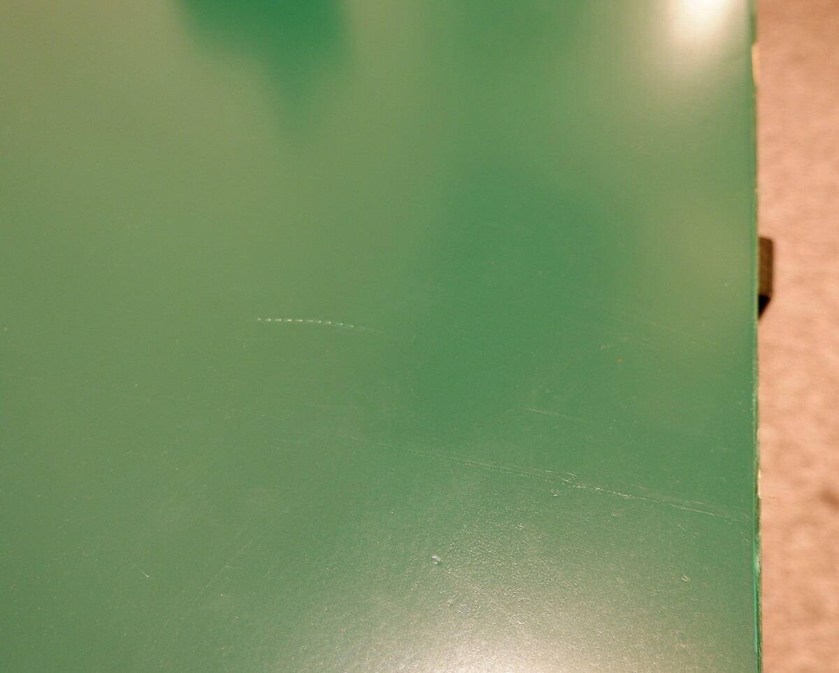 Mid Century Modern long graphic Sideboard in Green stained wood - Italy