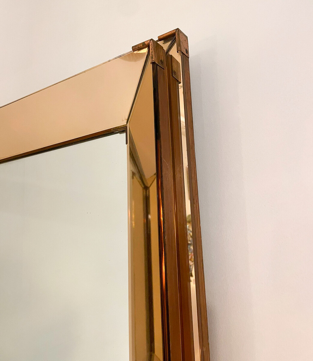 Mid-Century Modern Mirror in the style of Jacques Adnet, 1940's