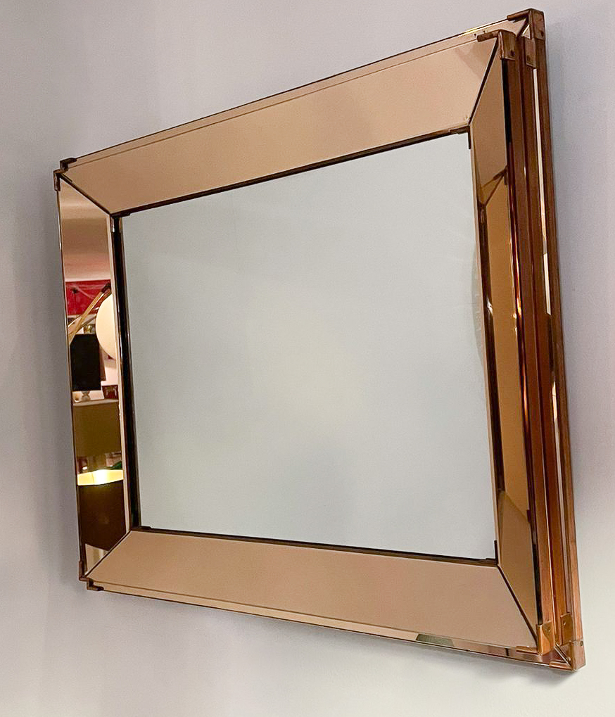 Mid-Century Modern Mirror in the style of Jacques Adnet, 1940's