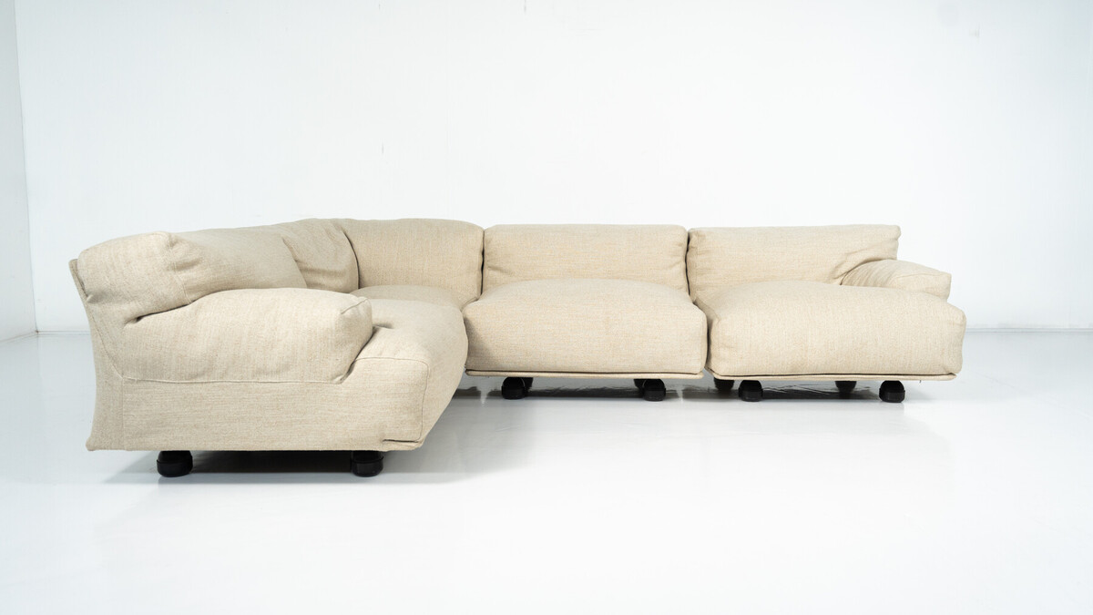 Mid-Century Modern Modular Fiandra Sofa by Vico Magistretti, Cassina, Italy, 1970s