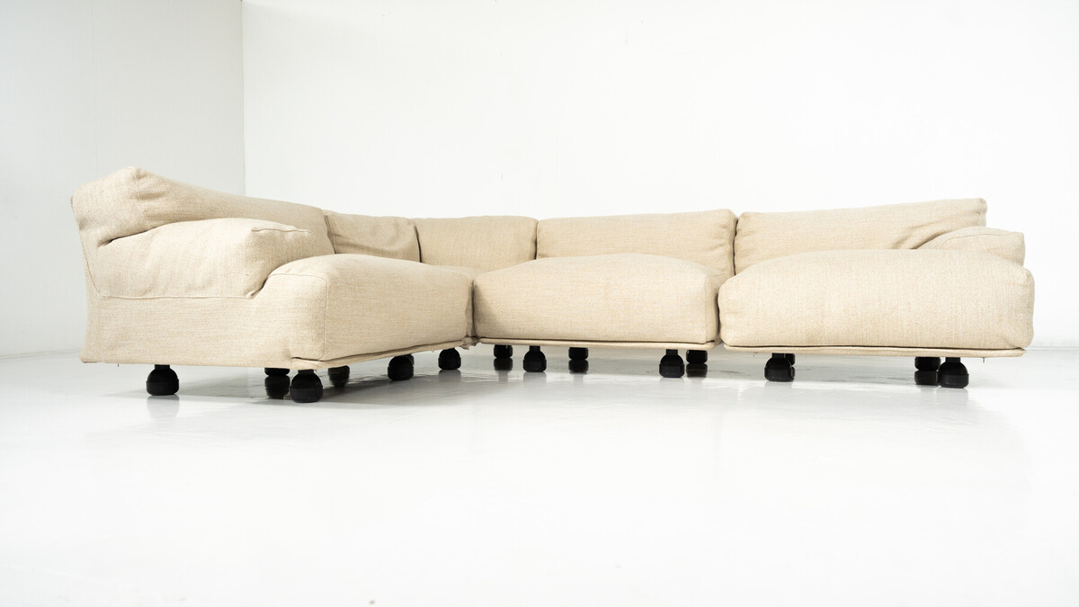 Mid-Century Modern Modular Fiandra Sofa by Vico Magistretti, Cassina, Italy, 1970s