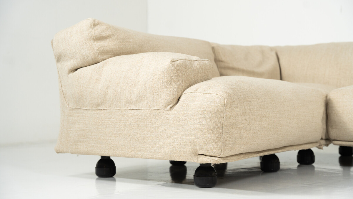 Mid-Century Modern Modular Fiandra Sofa by Vico Magistretti, Cassina, Italy, 1970s