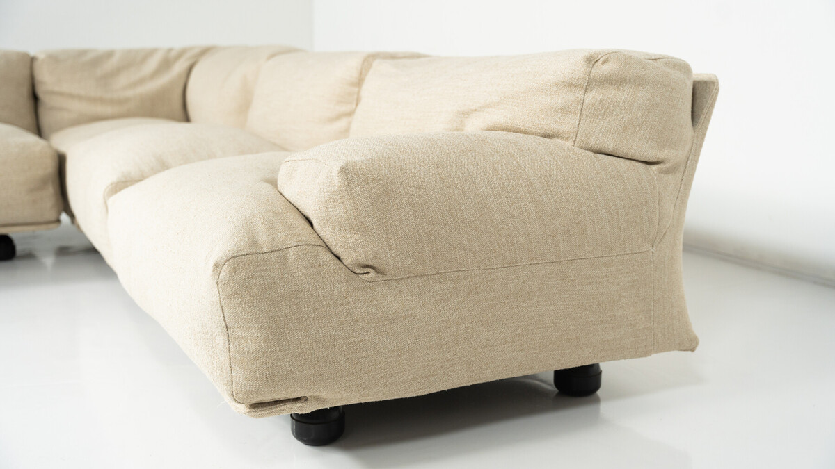 Mid-Century Modern Modular Fiandra Sofa by Vico Magistretti, Cassina, Italy, 1970s