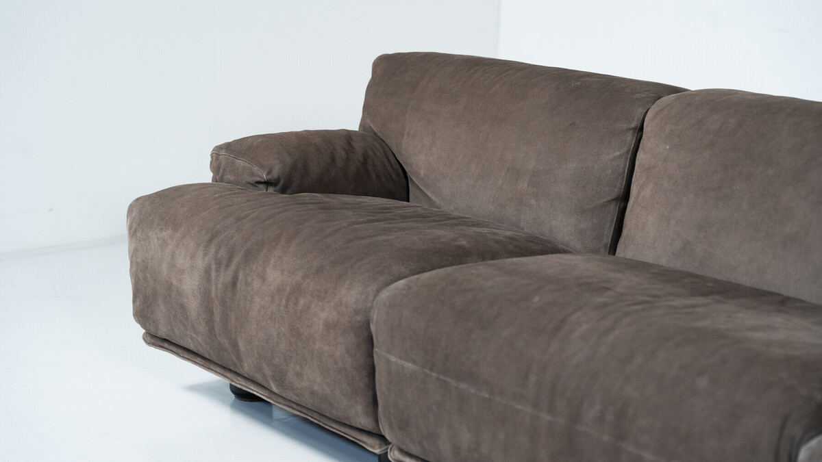 Mid-Century Modern Modular Three-Seater Fiandra Sofa by Vico Magistretti, Cassina, Italy,1970 -Original Fabric