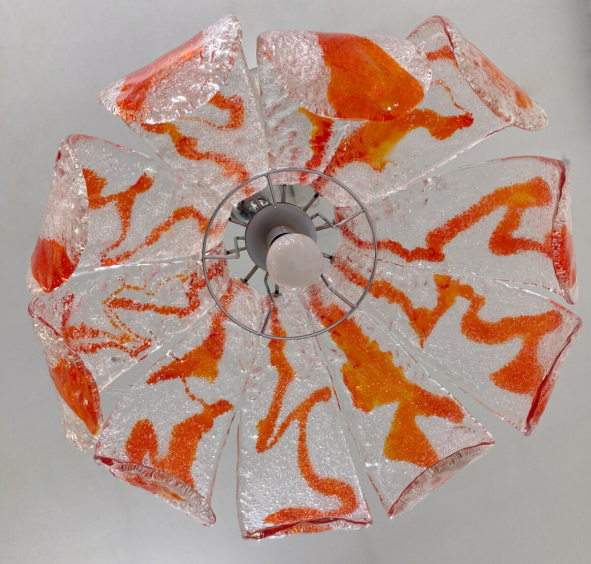 Mid-Century Modern Murano Glass Ceiling Light for Mazzega, Italy, 1960's