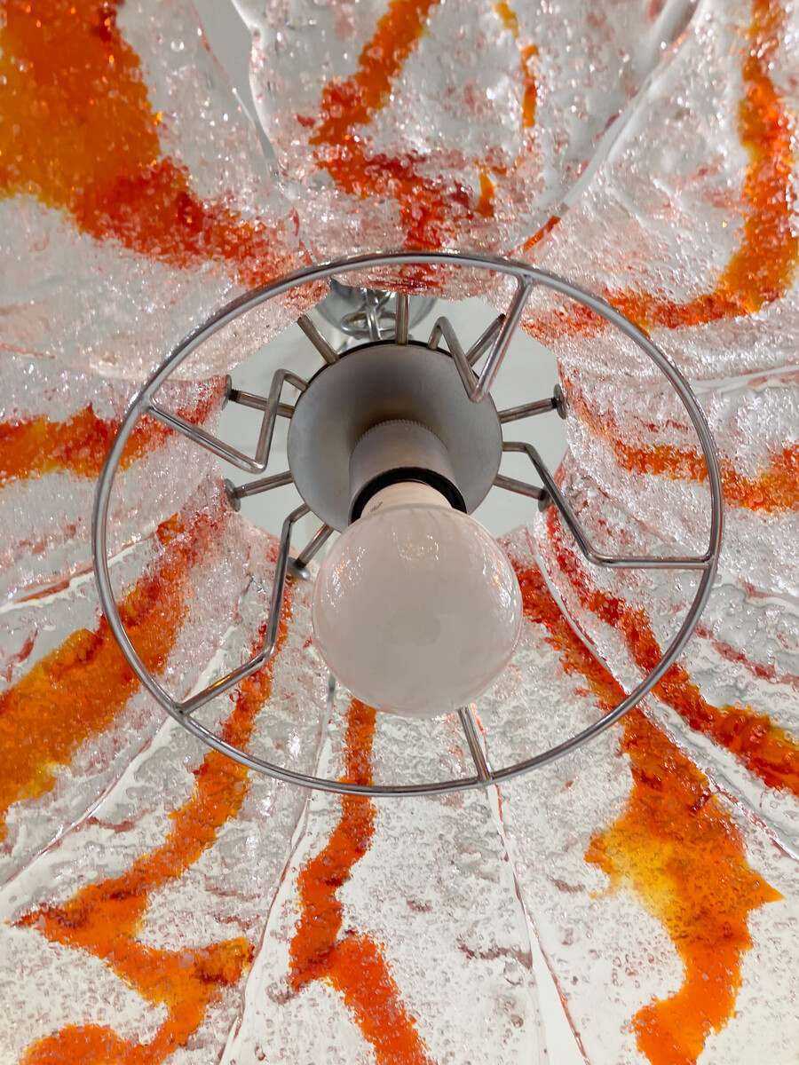 Mid-Century Modern Murano Glass Ceiling Light for Mazzega, Italy, 1960's