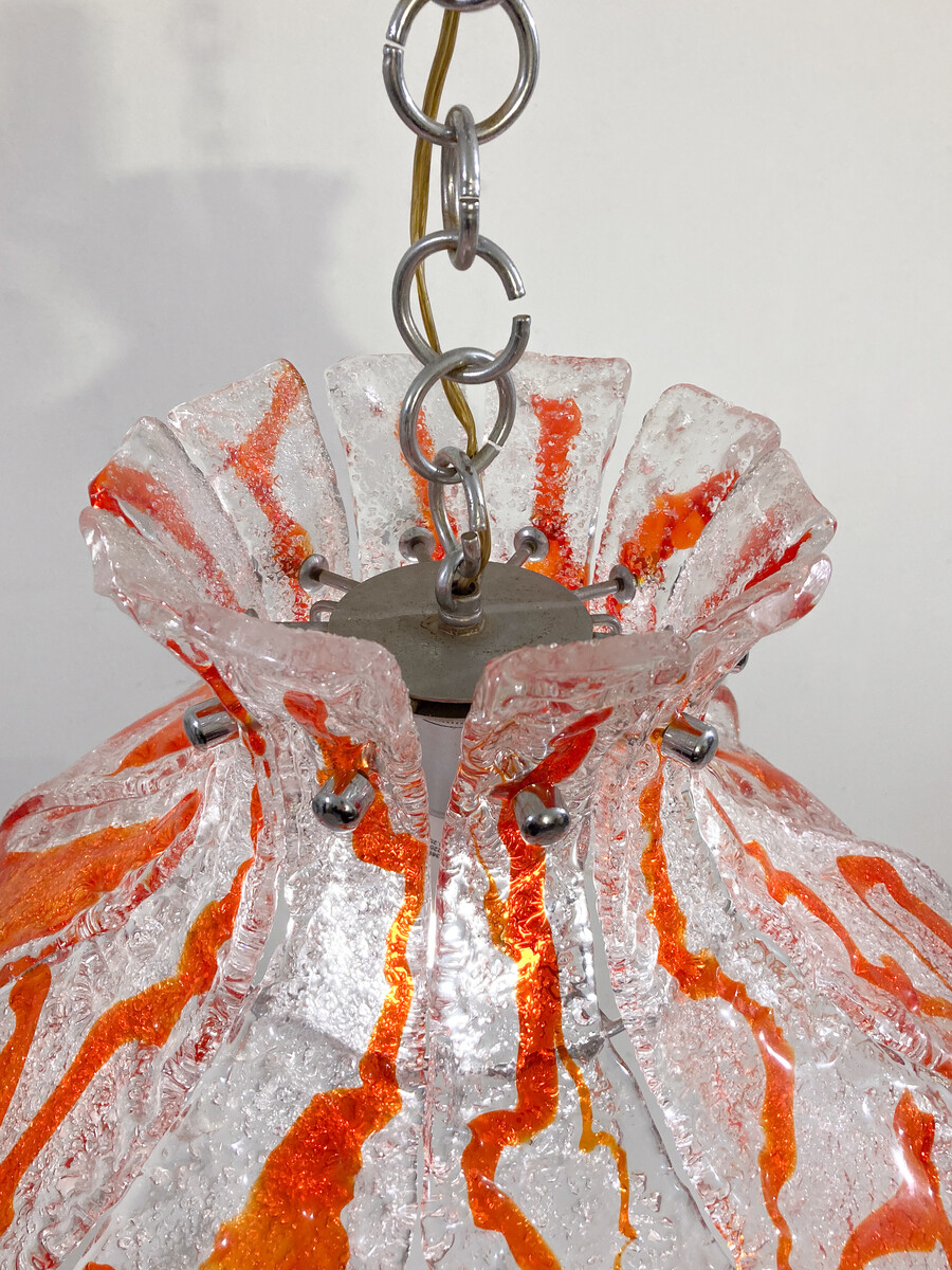 Mid-Century Modern Murano Glass Ceiling Light for Mazzega, Italy, 1960's