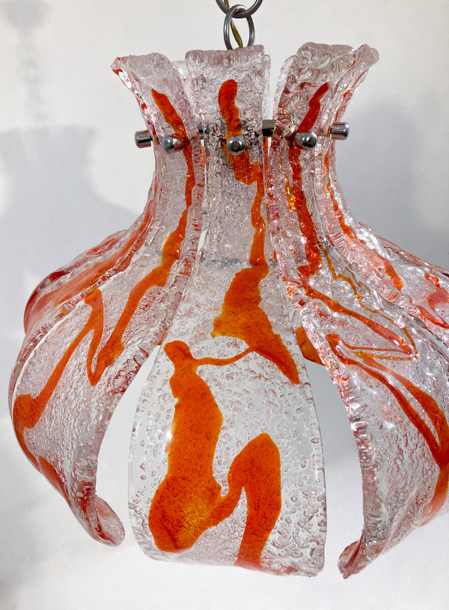 Mid-Century Modern Murano Glass Ceiling Light for Mazzega, Italy, 1960's