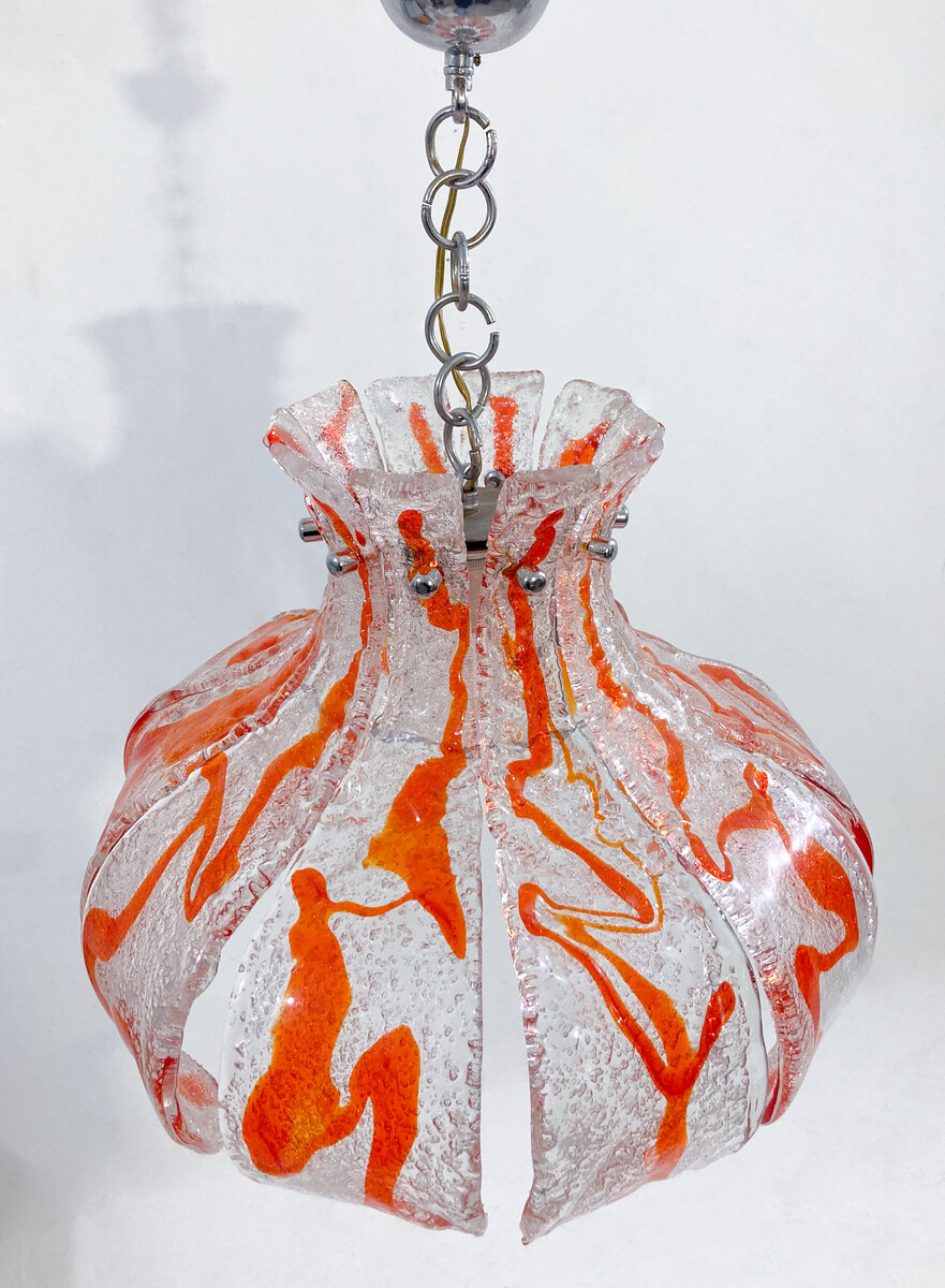 Mid-Century Modern Murano Glass Ceiling Light for Mazzega, Italy, 1960's