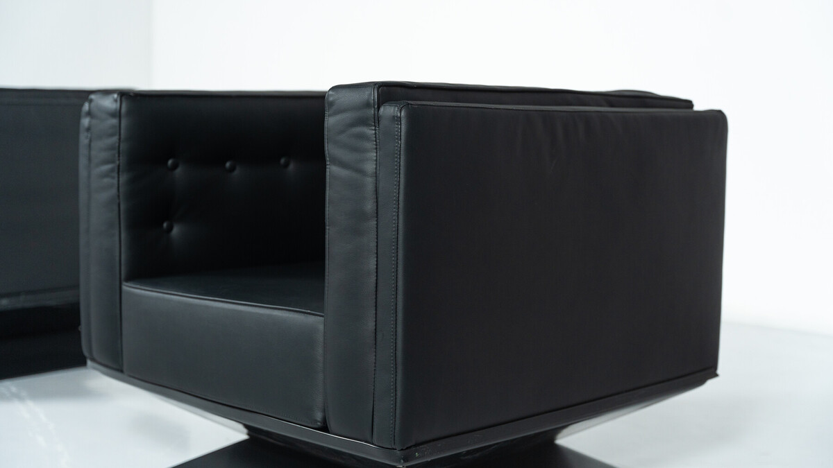 Mid-Century Modern Pair of Armchairs by Luigi Pellegrin for MIM Roma, Italy, 1950s