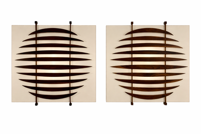 Mid-Century Modern Pair of Light Panels , Italy, 1960s
