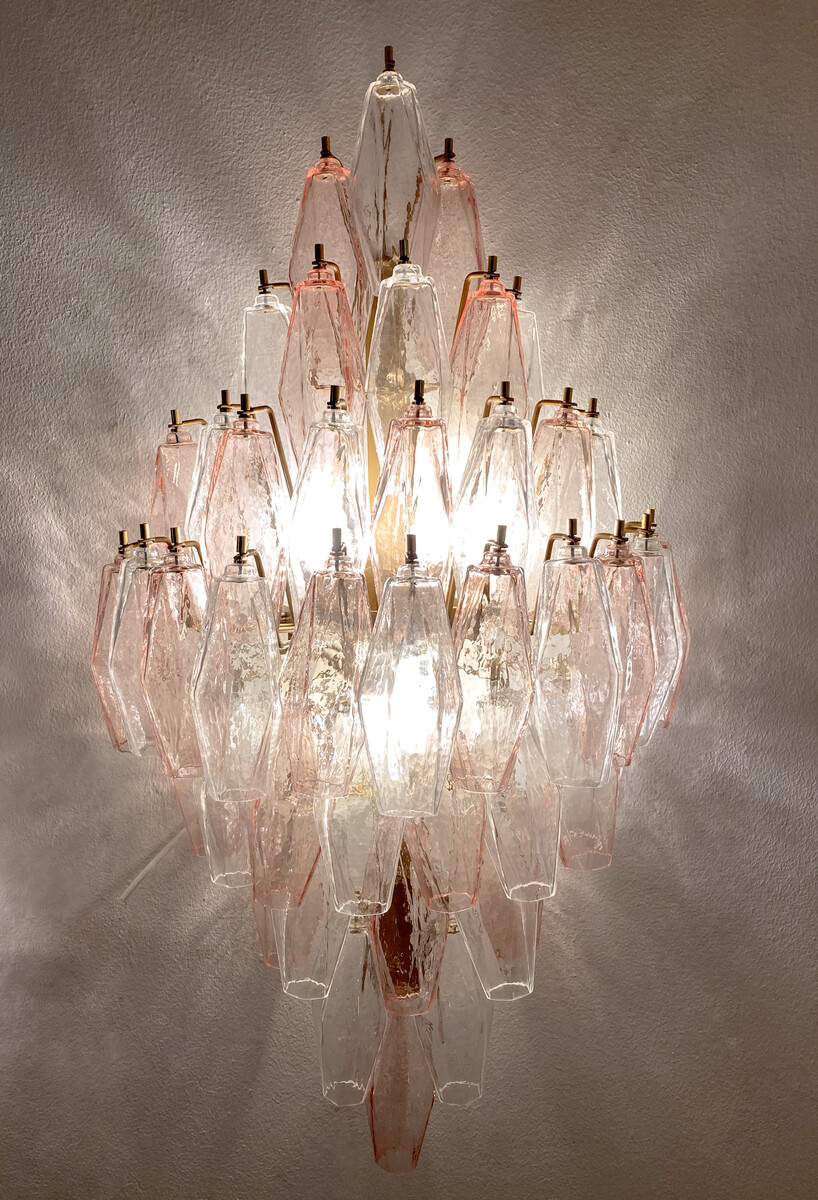 Mid-Century Modern Pair of Murano Glass Wall Lights