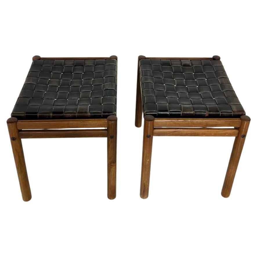 Mid-Century Modern Pair of Stools