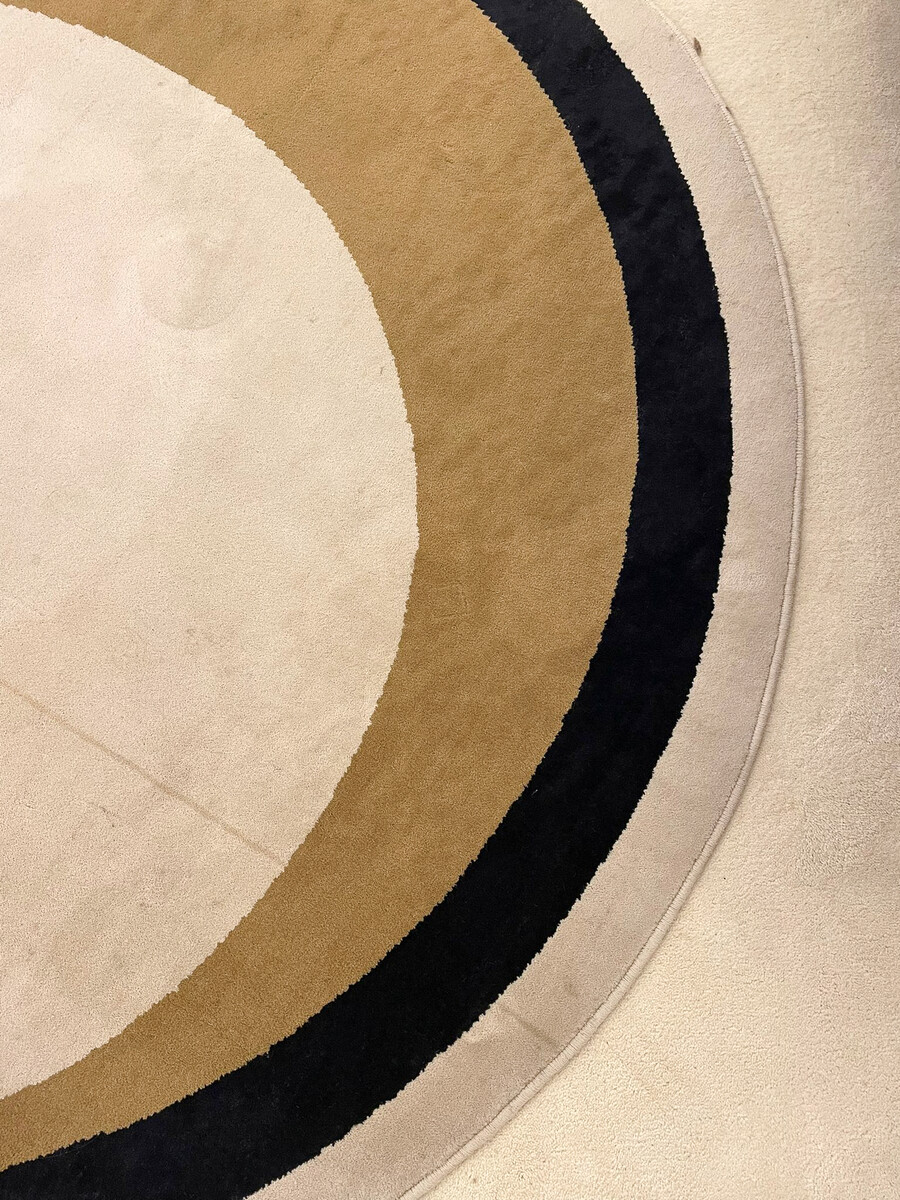 Mid-Century Modern Round Graphic Rug