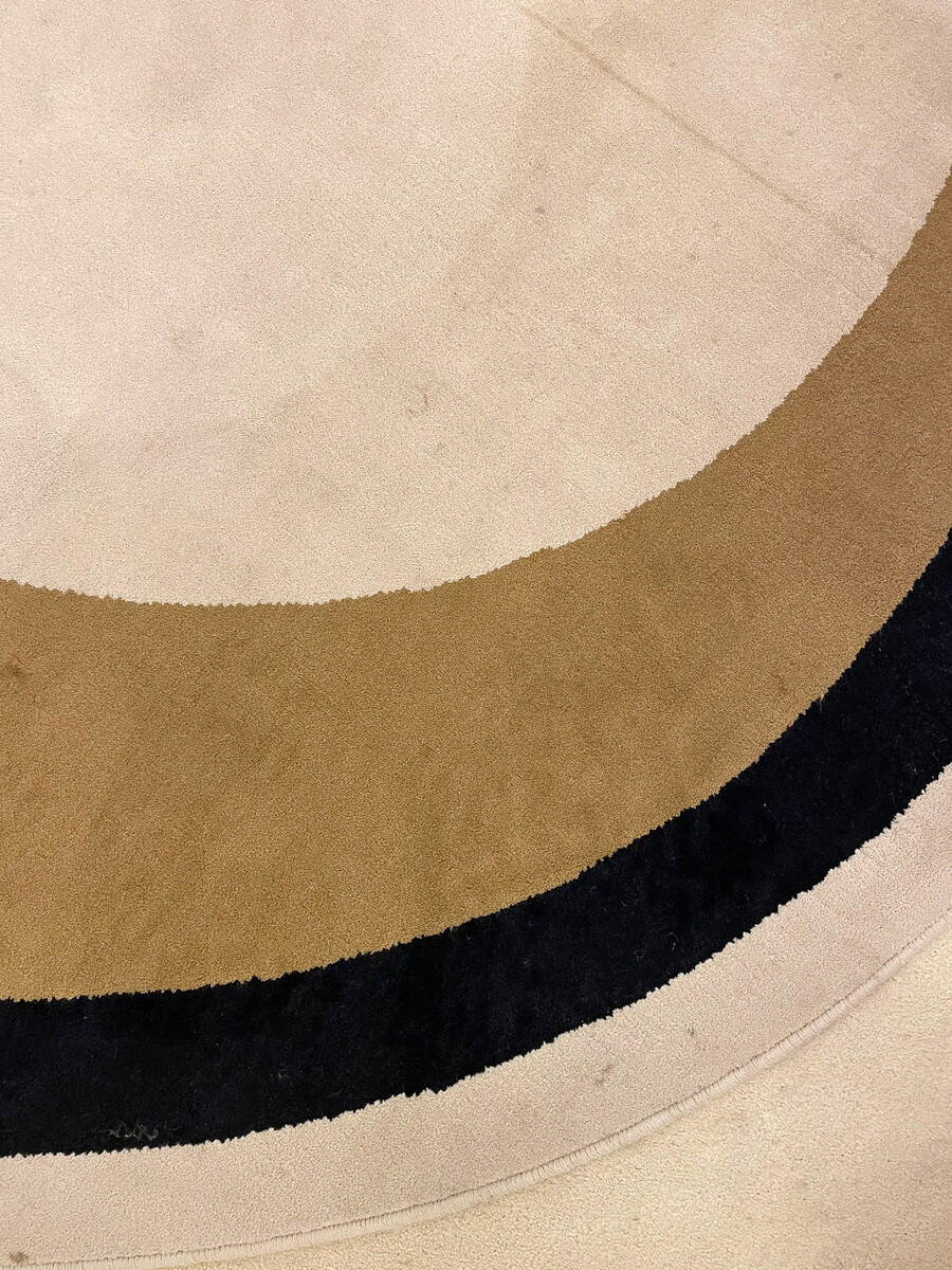 Mid-Century Modern Round Graphic Rug