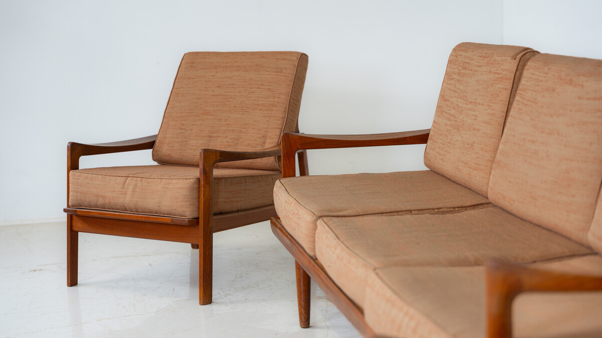 Mid-Century Modern Seating Set by Tove & Edvard Kindt-Larsen for Gustav Bahus, 1960s