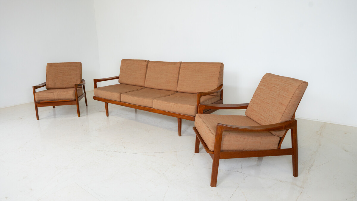 Mid-Century Modern Seating Set by Tove & Edvard Kindt-Larsen for Gustav Bahus, 1960s