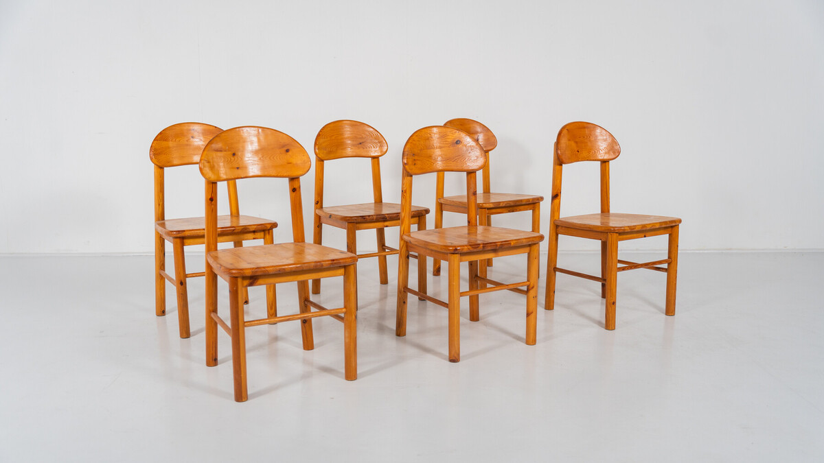 Mid-Century Modern Set of 6 Pitchpin Chairs by Rainer Daumiller, 1970s