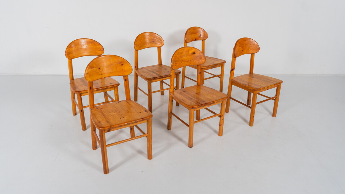 Mid-Century Modern Set of 6 Pitchpin Chairs by Rainer Daumiller, 1970s