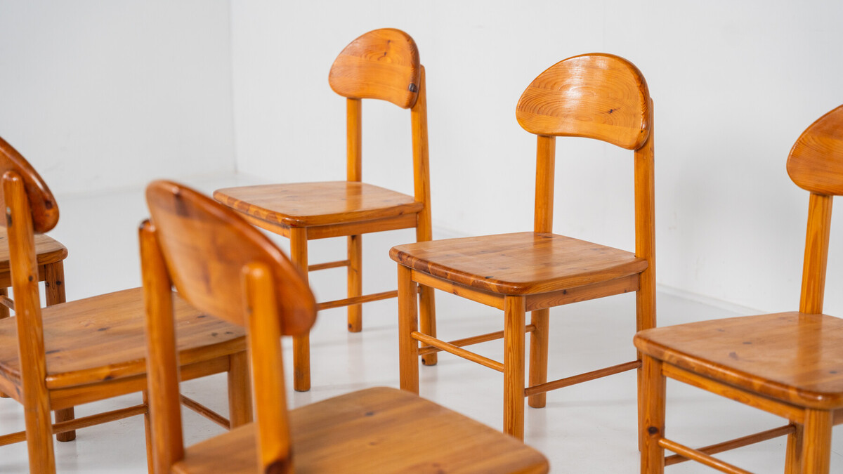 Mid-Century Modern Set of 6 Pitchpin Chairs by Rainer Daumiller, 1970s