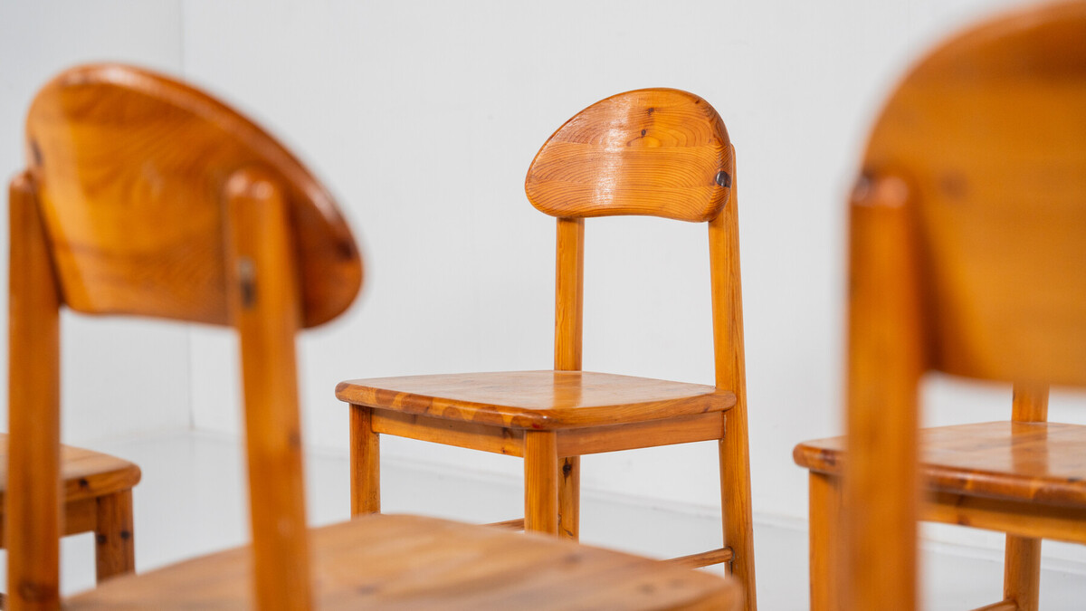 Mid-Century Modern Set of 6 Pitchpin Chairs by Rainer Daumiller, 1970s