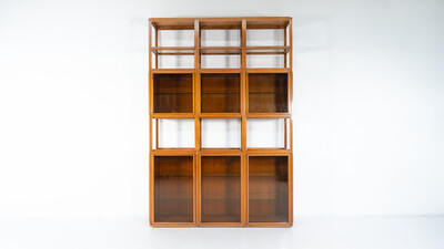 Mid-Century Modern Shelves, Wood and Glass