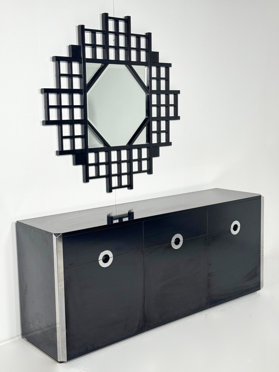 Mid-Century Modern Sideboard by Willy Rizzo for Mario Sabot, 1970s