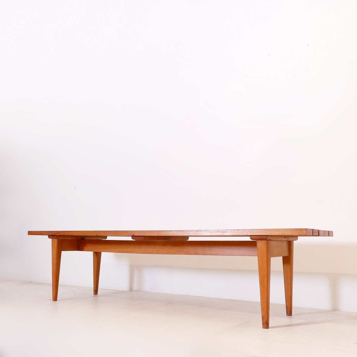 Mid-century modern slatted bench
