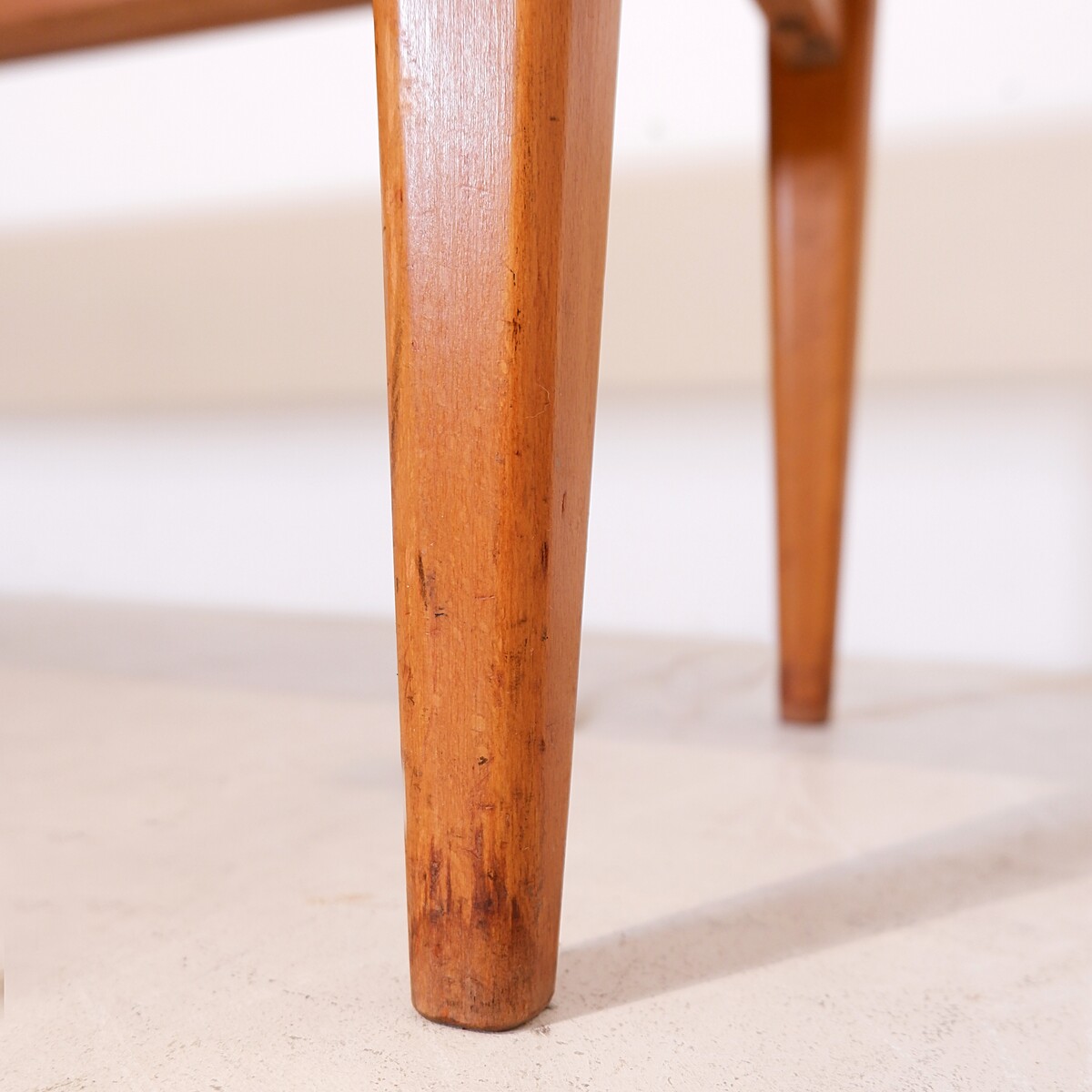 Mid-century modern slatted bench