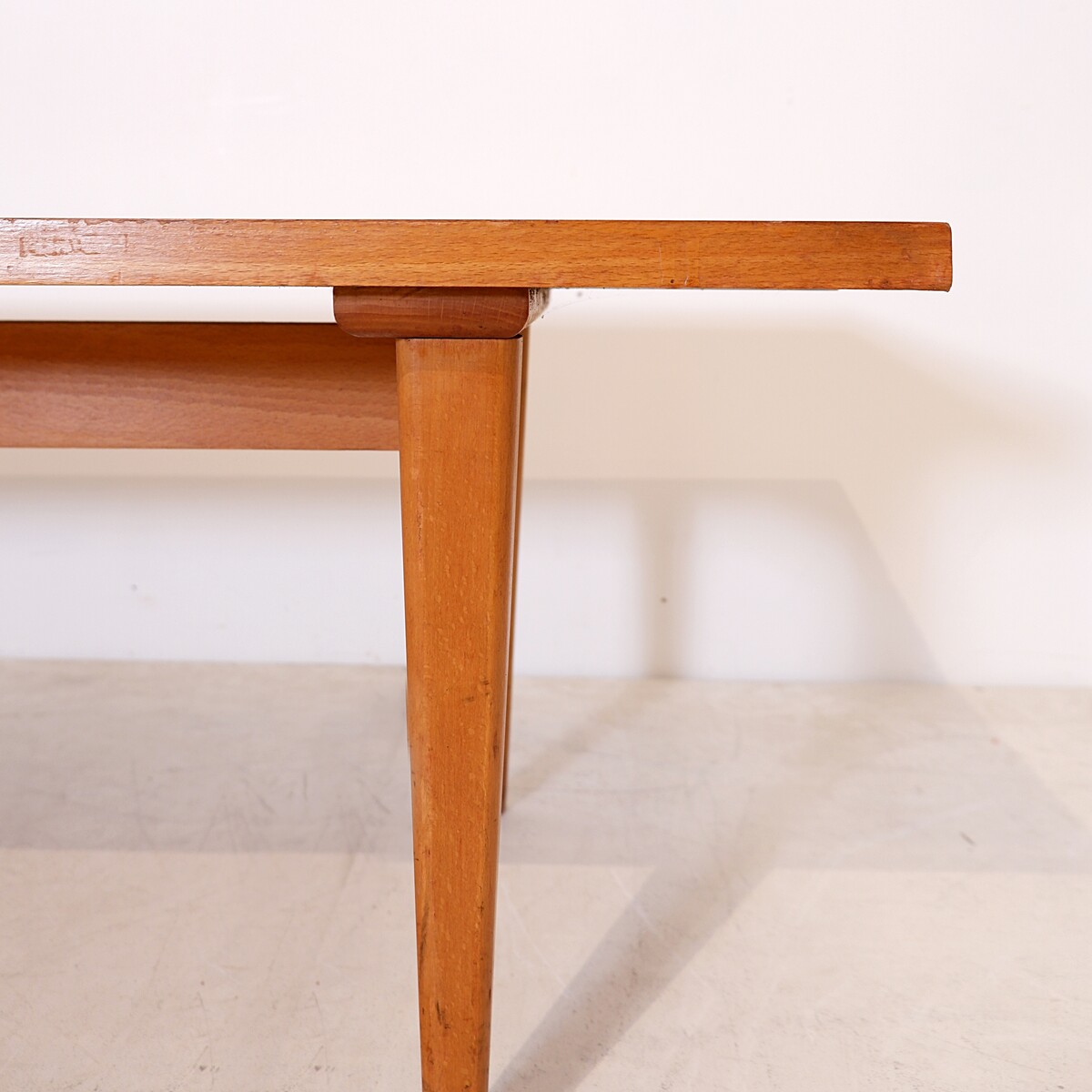 Mid-century modern slatted bench