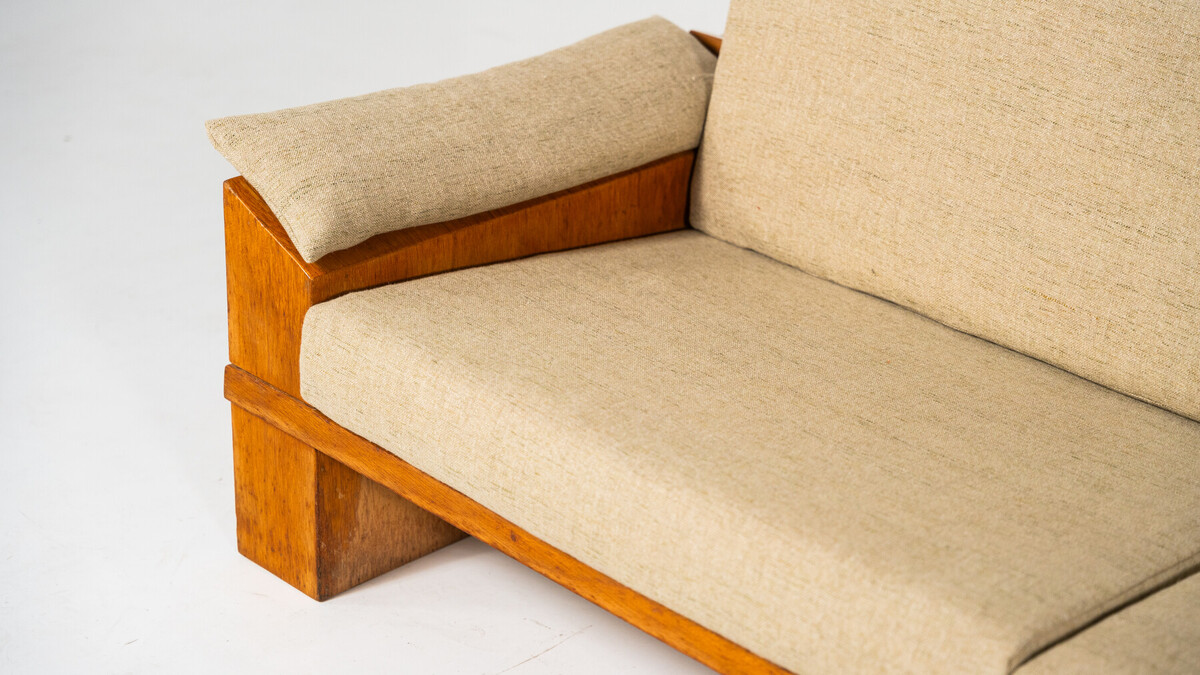 Mid-Century Modern Sofa by Guiseppe Rivadossi, Italy, 1970s - New Upholstery