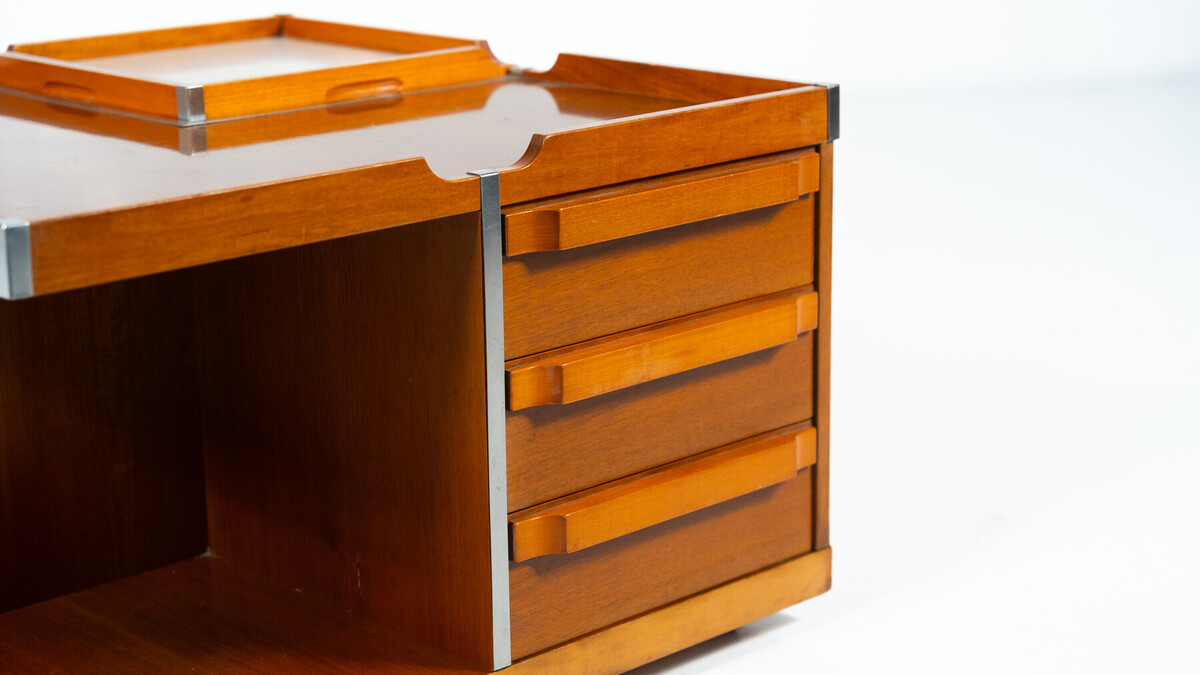 Mid-Century Modern Square Storage Coffee Table, Italy, 1960s