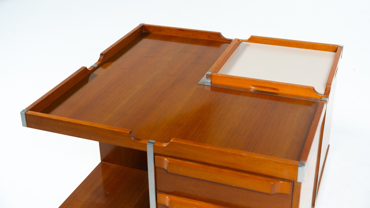 Mid-Century Modern Square Storage Coffee Table, Italy, 1960s