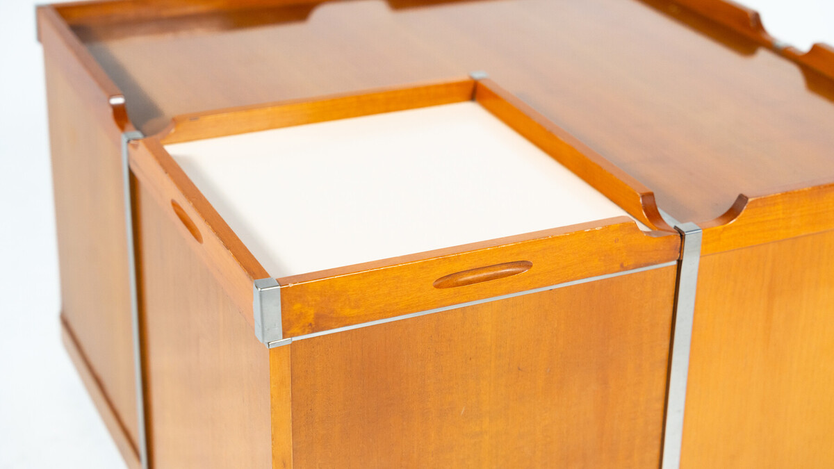 Mid-Century Modern Square Storage Coffee Table, Italy, 1960s