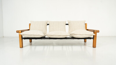 Mid-Century Modern Three-Seater Sofa, 1960s -  New Upholstery