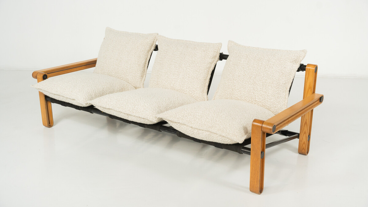 Mid-Century Modern Three-Seater Sofa, 1960s -  New Upholstery