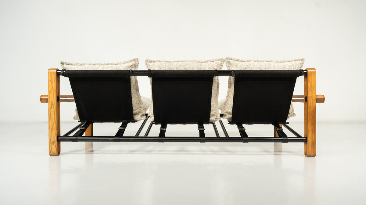 Mid-Century Modern Three-Seater Sofa, 1960s -  New Upholstery