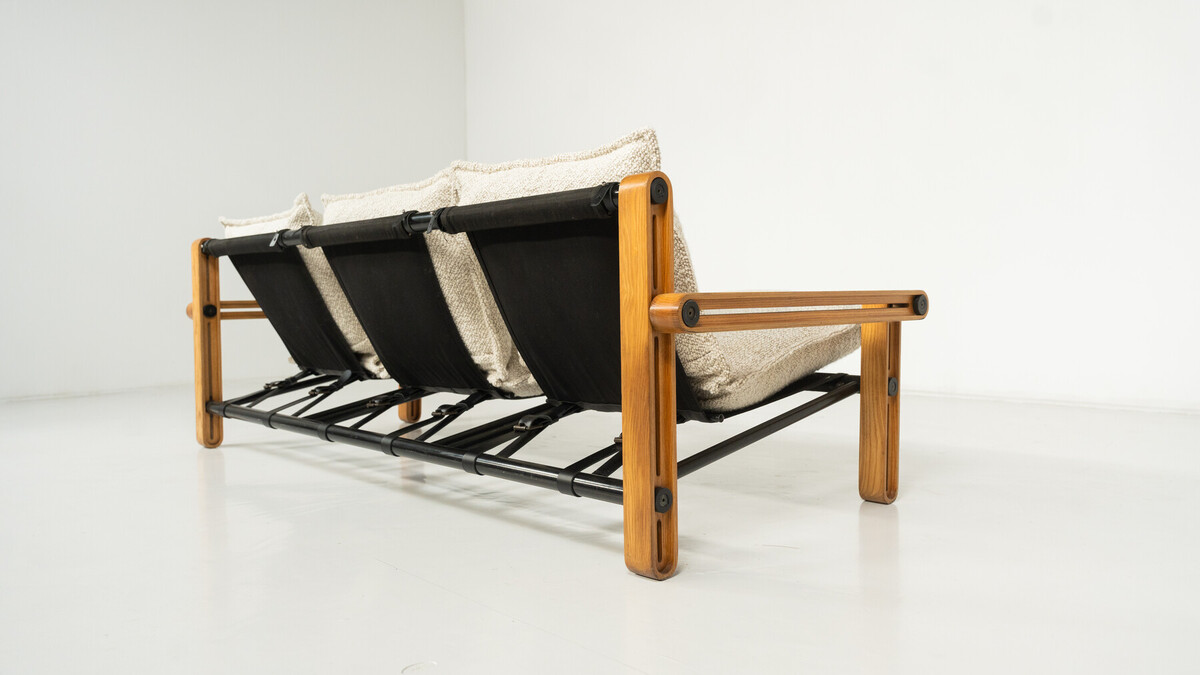 Mid-Century Modern Three-Seater Sofa, 1960s -  New Upholstery