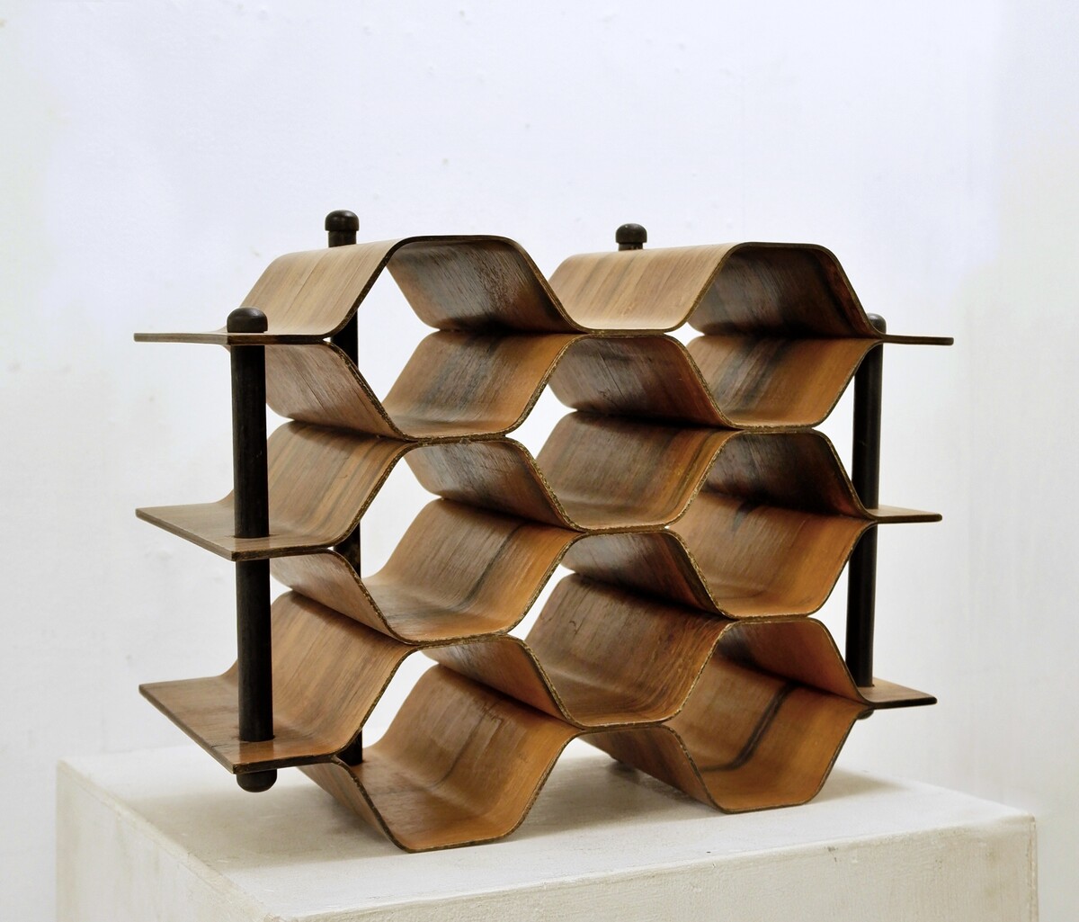 Mid Century Modern Torsten Johansson Wine Rack Bottle Stand Produced by AB Formtra Sweden 1950s Miscellaneous Via Antica
