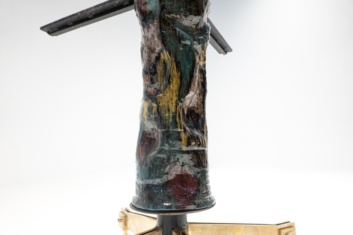 Mid-Century Modern Wood and Ceramic Extendable Dining Table by Melchiorre Bega and Pietro Melandri, Italy, 1950s