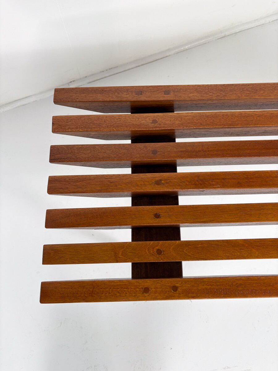 Mid-Century Modern Wooden Bench, Italy