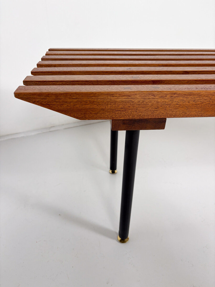 Mid-Century Modern Wooden Bench, Italy