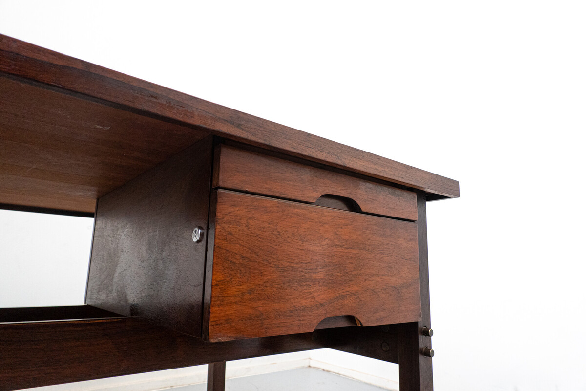 Mid-Century Modern Wooden Desk by Sergio Rodrigues, Brazil, 1960s