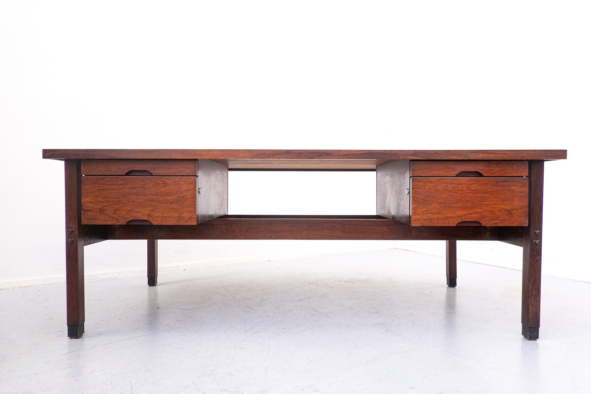 Mid-Century Modern Wooden Desk by Sergio Rodrigues, Brazil, 1960s