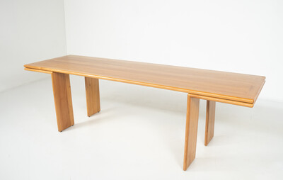 Mid-Century Modern Wooden Dining Table, in the style of Mario Marenco, Italy, 1980s