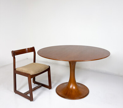 Mid-Century Modern Wooden Dining Table, Italy, 1960s