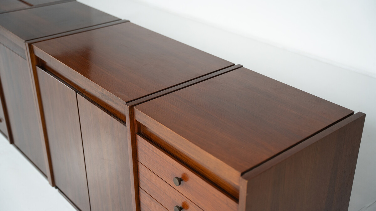 Mid-Century Modern Wooden Sideboard, Tecno Borsani, Italy, 1960s