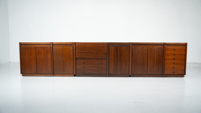 Mid-Century Modern Wooden Sideboard, Tecno Borsani, Italy, 1960s