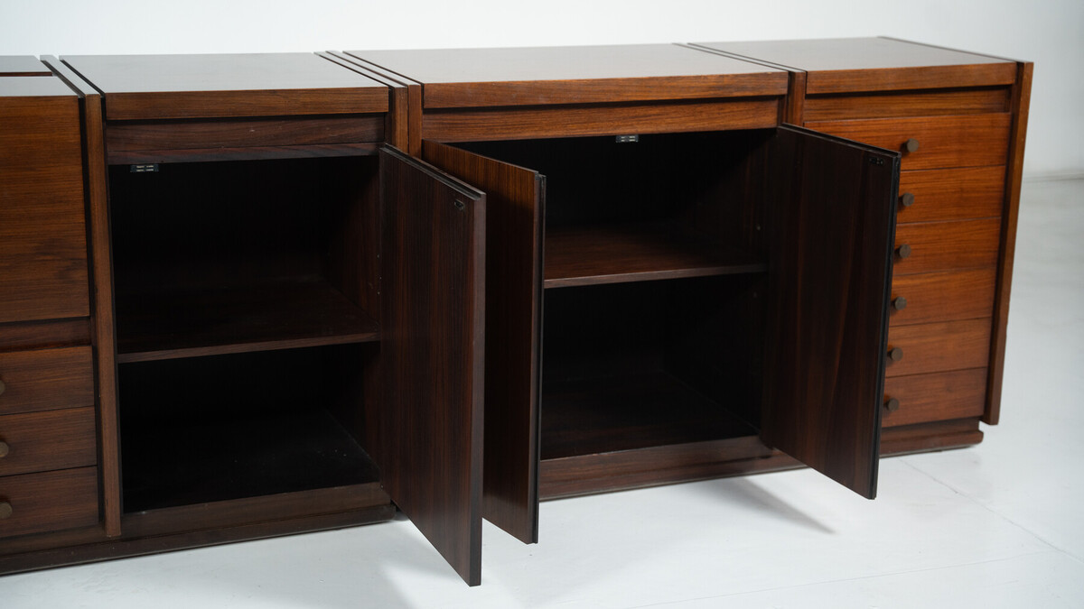 Mid-Century Modern Wooden Sideboard, Tecno Borsani, Italy, 1960s