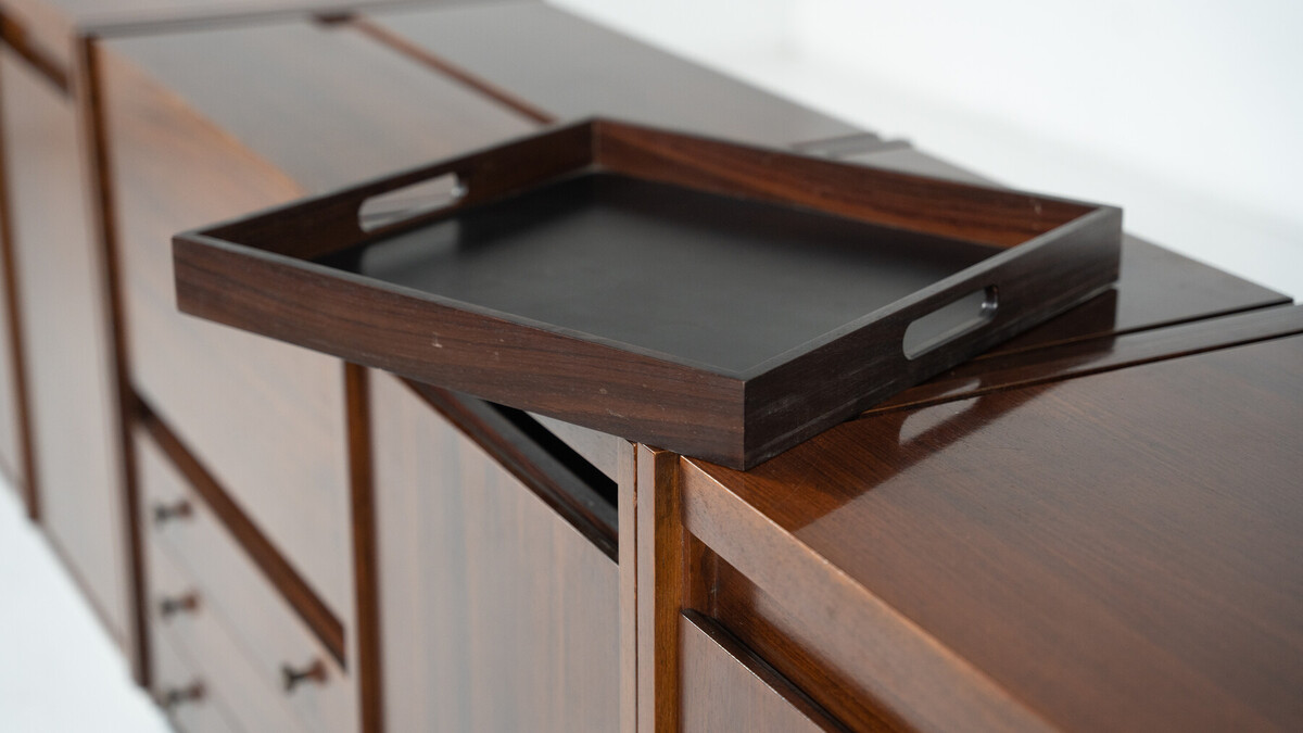 Mid-Century Modern Wooden Sideboard, Tecno Borsani, Italy, 1960s